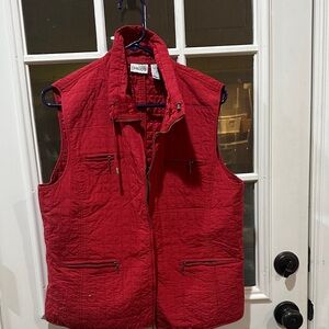 Chico's Vibrant Red Quilted Vest